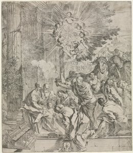 Tilbedelse av magiene av Pietro Testa