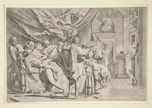 Catos død av Pietro Testa