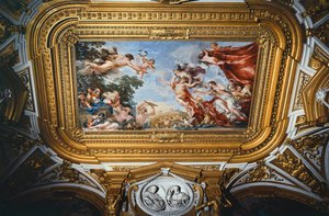 Venus, Planets Fresco Cycle, av Pietro da Cortona (1596-1669), fresco, Pitti Palace, Venus Planetary Room, Firenze