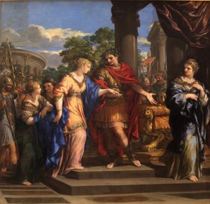 Cæsar gir Kleopatra Egyptens trone, ca. 1637 (olje på lerret) av Pietro da Cortona