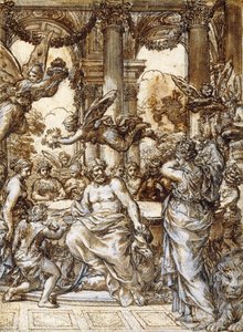 Cybele foran gudenes råd, av Pietro da Cortona