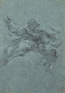 Studie av Gud Faderen av Pietro da Cortona