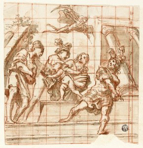 Allegorisk scene med far tid av Pietro della Vecchia