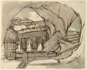 Scenedesign, grotte av Pietro di Gottardo Gonzaga