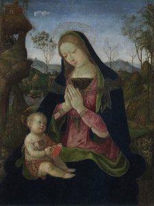 Jomfru og barn, ca. 1490-1500. av Pintoricchio