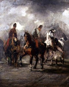Ryttere (olje på lerret)