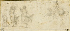 Skisser etter antikken: Bacchic Revels; Neptun i sin vogn