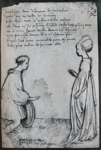 A Love Duet, c1400-tallet, 1925 av Antonio Pisanello