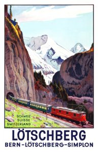 Bern-Lötschberg-Simplon jernbane av Plinio Colombi