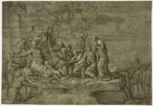 Tilbedelse av hyrdene av Polidoro da Caravaggio
