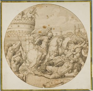 Horatius ved broen av Polidoro da Caravaggio