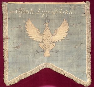 Vimpel fra tiden for Tadeusz Kosciuszko (1746-1817) opprøret i 1794 (ull) av Polish School