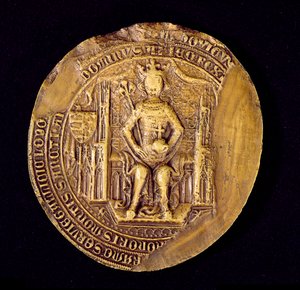 Segl til Ludvig I (1326-82) den store, kongen av Polen av Polish School