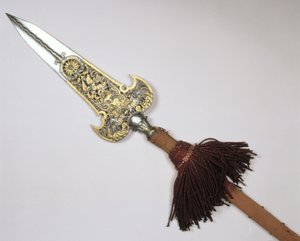 Vaktspyd til kong Ludvig XIV (1638-1715) av Frankrike (stål og gull satt i tre) av Polish School