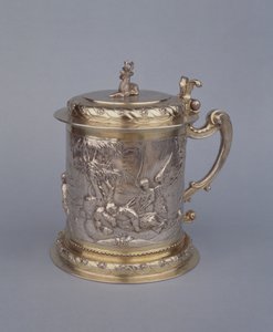 Tankard med scener fra profeten Elias liv (forgylt sølv og sølv) av Polish School