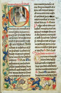 Bebudelsen fra den pavelige biskop Erasmus Ciolek, ca. 1510 (tempera og gull på pergament) av Polish School