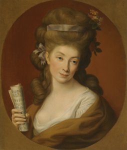 Portrett av prinsesse Izabela Elzbieta Potocka, født Lubomirska 1736-1816 av Pompeo Girolamo Batoni