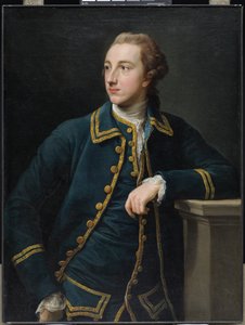 Portrett av en mann i grønn dress, ca. 1760 (olje på lerret) av Pompeo Girolamo Batoni