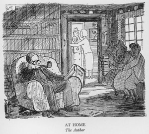 At Home, The Author (litho)