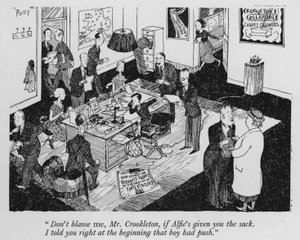 "Ikke klandre meg, Mr Crookleton, hvis Alfie har gitt deg sekken, sa jeg rett i begynnelsen at gutten hadde presset" (litho) av Pont