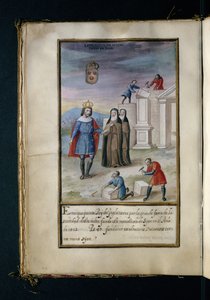 Å bygge klosteret i Syon, fra en historie om Syon-nonnenes peregrineringer, samlet i Lisboa på begynnelsen av 1600-tallet av Portuguese School