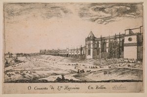 Jeronimos kloster i Belem-distriktet, Portugal 1662 av Portuguese School