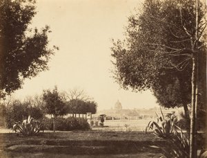 St. Peters fra Pincian Hill, 1853-56. av Possibly by Jane Martha St. John.