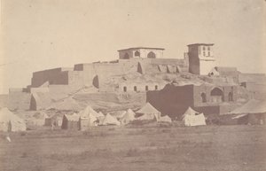 [A Persian Citadel in the Environs of Sultaniye], 1840s-60s.    1185375   no       norwegian Successfully Translated  Original: Prins Maurits bij het lijk van Prins Willem de Zwijger, 1584 De hoop des vaderlands (title on object) Translat: Prins Maurits bi