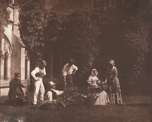 Fruktselgerne, ca. 1845. av Possibly by William Henry Fox Talbot.