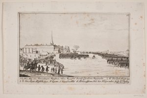 Frederik V mønstrer regimenter ved Antvorskov av Poul Isac Grønvold