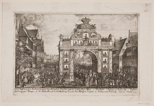 Frederik Vs passerer æresvakten i Horsens