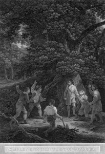 Charles II i skogen til Boscobel, 1651. av Pouney and Rhodes