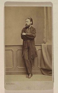 Portrett av komponisten Bedrich Smetana, ca 1866. av Prague . Photo studio H. Fiedler