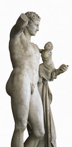 Hermes bærer barnet Dionysos, ca. 330 f.Kr. (marmor)