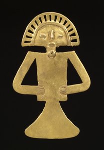 Figuranheng, ca. 700-1000 (gull) av Pre Columbian Pre Columbian