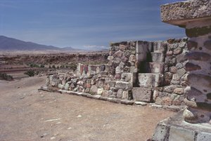 En trapp satt i en vegg, sen post-klassisk periode av Pre Columbian