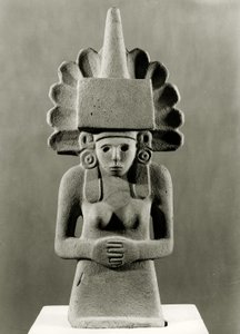 Centeocihuatl, maisgudinnen, Huastecan, ca. 1000-1250 (kalkstein) av Pre Columbian