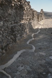 Rester av bymurene, sen post-klassisk periode av Pre Columbian