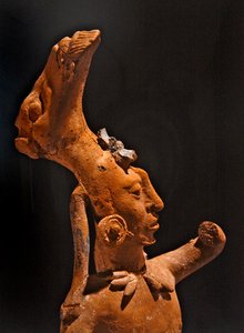 Detalj av en ballspiller, Jaina Culture (keramikk) av Pre Columbian Pre Columbian