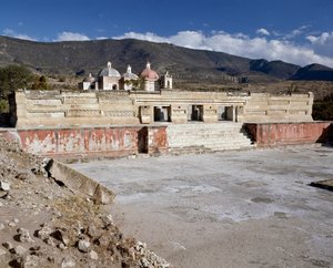 Utsikt over søylepalasset av Pre Columbian Pre Columbian