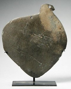 Fuglehodepalett, muligens en perlehøne, Naqada II-perioden, ca. 3500-3100 f.Kr. (grønn skifer) av Predynastic Period Egyptian