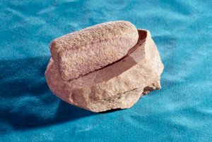 Prehistoire: slipestein for saltsliping. Saint Germain en Laye, Museum of National Archaeology av Prehistoric Prehistoric