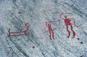 Sverige, Västra Götaland län, nord for Bohuslän, Tanum (Tanumshede), helleristninger av Prehistoric Prehistoric