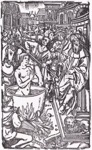 En helgens martyrium av Probably French 16th Century