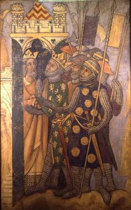 Joab og Abner, rekonstruksjon av et veggmaleri opprinnelig i Painted Chamber of the Palace of Westminster