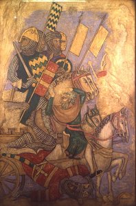 The History of Antiochus, rekonstruksjon av en vegg et maleri opprinnelig i Painted Chamber of the Palace of Westminster