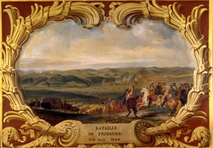 Slaget ved Fribourg fra 3. til 09.08.1644 Seier av Grand Conde (Louis II Prince of Bourbon) (Bourbon-Conde) (1621-1686) og Henri de La Tour d