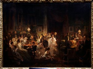 Horace Vernet deler oppdagelsen av daguerreotypien i Monsieur Irissons stue (10 rue Antin, kvelden 10. august