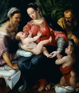 Hellig familie, av Prospero Fontana (1512-1597).