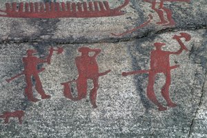 Jaktscene (fjellmaleri) av Protohistoric